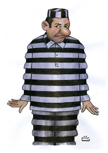Cartoon: Prisoner (medium) by Makhmud Eshonkulov tagged prisoner