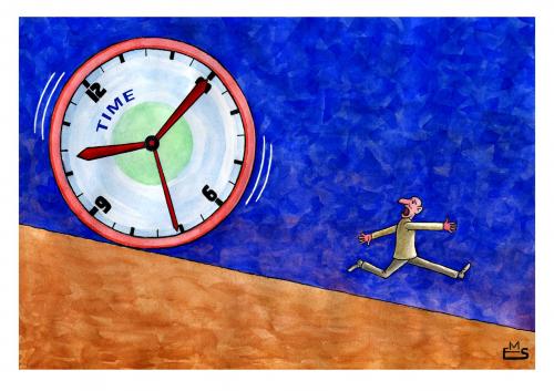 Cartoon: Time (medium) by Makhmud Eshonkulov tagged time,life,existence