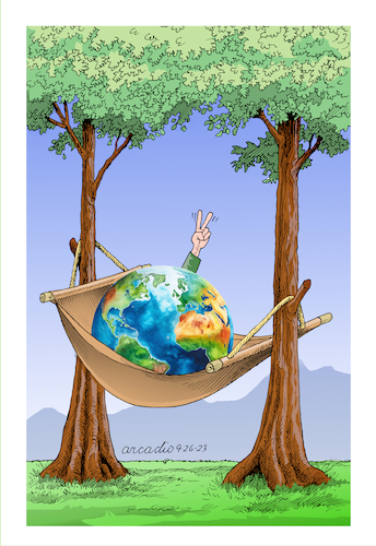 Cartoon: Trees-life support. (medium) by Cartoonarcadio tagged trees,nature,ecology,deforestation