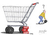 Cartoon: Cost of living (small) by Cartoonarcadio tagged shopping economy inflation crisis unemployment