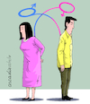 Cartoon: Ideology of genero. (small) by Cartoonarcadio tagged human,being,woman,rights,homosexuals,gays,lesbianism