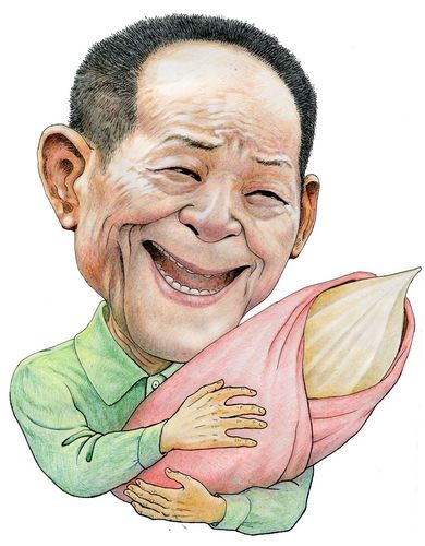 Cartoon: Yuan Long-ping (medium) by Lv <b>Guo-hong</b> tagged hybrid - yuan_long-ping_1442195