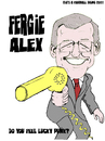 Cartoon: Alex Ferguson - Hair dryer (small) by bluechez tagged manchester united ferguson 25 years alex football premiership
