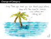 Cartoon: CHANGE OF CATEGORY (small) by PETRE tagged global,warming,desert,island