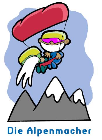 cartoon images of mountains. Cartoon: Alpenmacher (medium)