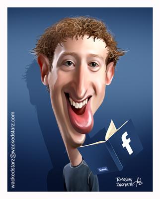 Cartoon: Mark Zuckerberg (medium) by Wackedstarz tagged mark,zuckerberg
