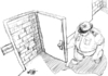 Cartoon: Bolocked Door to Elections (small) by mabdo tagged radical,islamist,dream,military,support,elections,arabic,spring
