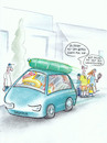 Cartoon: gepäck (small) by Petra Kaster tagged urlaub,reisen,autos,digitalisierung,technik,familienurlaub,autonomes,fahren,gepäck,verkehr