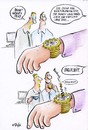 Cartoon: Mahlzeit (small) by Petra Kaster tagged büro uhren cronometer areitzeit arbeitsklima beamte zeit