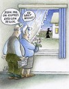 Cartoon: später Besuch (small) by Petra Kaster tagged tod nachbarn kleinstadt senioren sterben