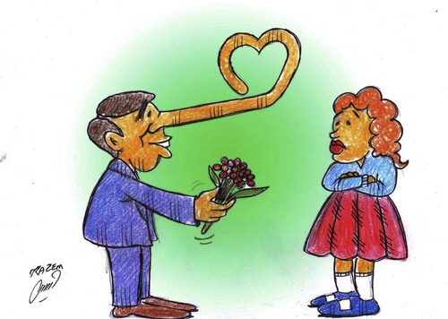in love cartoon. Cartoon: lie in love (medium)