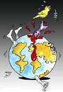Cartoon: bye earth (small) by Hossein Kazem tagged bye,earth