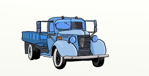 Cartoon: Old Blue (medium) by tonyp tagged arp,truck,blue,arptoons,farming