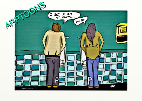 Cartoon: P on my pants (medium) by tonyp tagged arp,pee,pants,on,my,arptoons