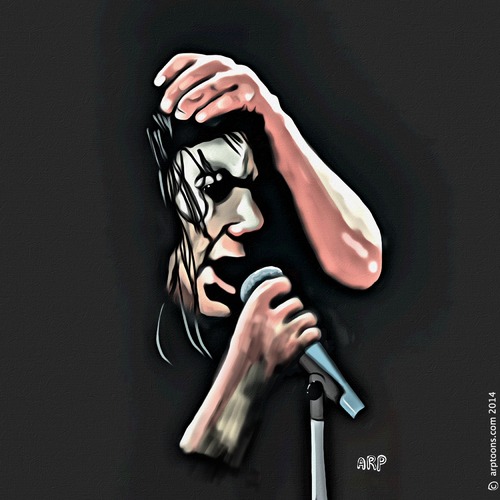 Cartoon: Rock Singer (medium) by tonyp tagged arp,arptoons,rock,rockstar,singer
