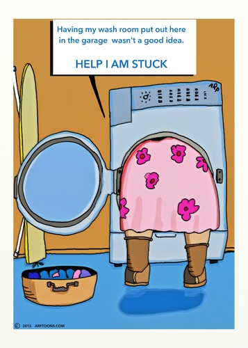 Cartoon: STUCK DOING LAUNDRY (medium) by tonyp tagged arp,clothes,dirty,laundry,stuck,help,arptoons