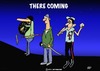 Cartoon: There Coming (small) by tonyp tagged arp war home fighting coming