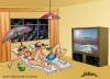 Cartoon: Modern holiday (small) by William Medeiros tagged holuday,sun,beach,television