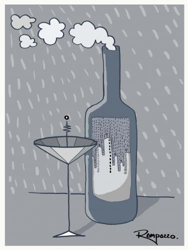 Cartoon: Cosmopolitan drink (medium) by Marcelo Rampazzo tagged cosmopolitan,drink,gastronomie,getränk,trinken,bar,kneipe,alkohol,drink,cosmopolitan,illustration,grau