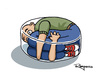 Cartoon: Compressed (small) by Marcelo Rampazzo tagged dependence,medication,pill