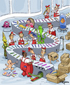 Cartoon: Crazy Scene (small) by Marcelo Rampazzo tagged faber,castell,painting,pencil,color,draw