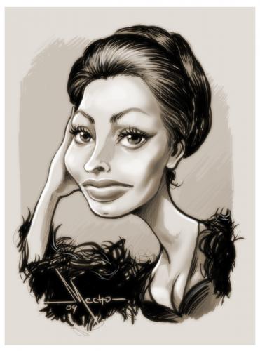 sophia loren. Cartoon: Sophia Loren (medium)