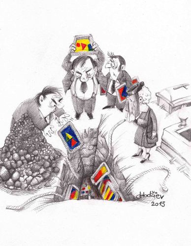 Cartoon: dauber (medium) by ivo tagged wow