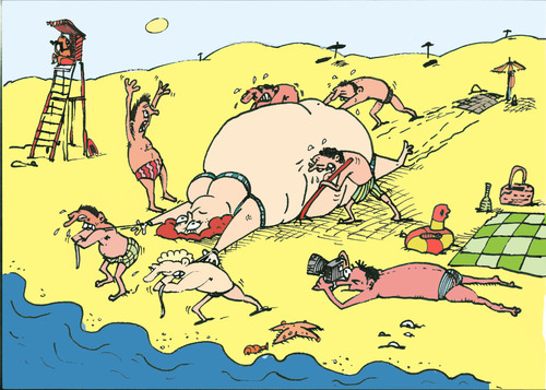 whale cartoon. Cartoon: save the whale!