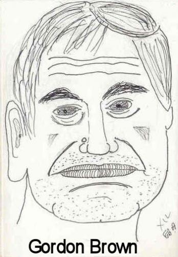 Cartoon: Caricature - Gordon Brown (medium) by chriswannell tagged caricature,cartoon,gordon,brown