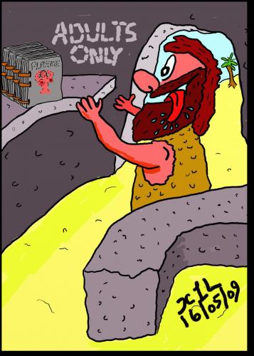 Cartoon: Cave Porn (medium) by chriswannell tagged cave,caveman,pornography,cartoon,gag