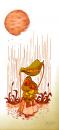 Cartoon: Red Eye Frog in the Rain (small) by Dirk ESchulz tagged dirk