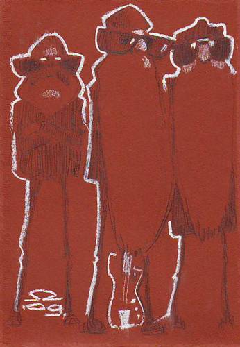 Cartoon: ZZ  Top (medium) by zed tagged zz,top,rock,and,roll,hall,of,fame,gillete,texas,la,usa,famous,people