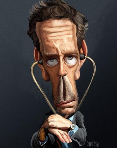 Pictures Celebrity Houses on Dr  House Caricature By Caricaturas   Famous People Cartoon   Toonpool