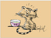 Cartoon: Cat (small) by firuzkutal tagged fish,cat,doctor,psycho,psychiatry,lege,firuzkutal,freud,ocean,food,animal,goldfish