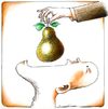 Cartoon: No_need_to_ask_eat_a_pear (small) by firuzkutal tagged nose,anarchy,immigration,park,tour,green