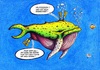Cartoon: Whale-watching (small) by Jupp tagged wal,sea,ocean,diver,taucher,jupp,cartoon,whale,meer,illustration