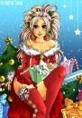 Cartoon: Merry XMas (small) by Marie Sann tagged christmas xmas woman girl sexy winter