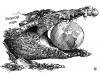 Cartoon: Alligator (small) by Nizar tagged earth,financial,crisis,alligator