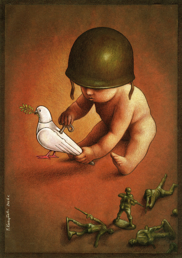Cartoon: peace (large) by pkuczy tagged peace