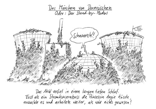 Cartoon: Dornroeschen (medium) by Stuttmann tagged dornröschen,akw,atomkraftwerk,atomkraft,dornröschen,akw,atomkraftwerk,atomkraft