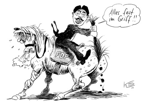 Cartoon: Im Griff (medium) by Stuttmann tagged im,griff,fdp,griff,fdp