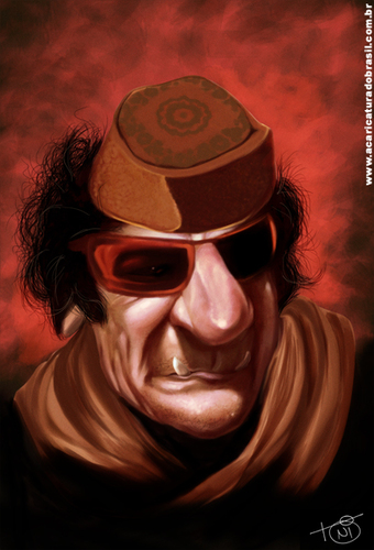 Cartoon: Gaddafi (medium) by Toni DAgostinho tagged gaddafi,libia