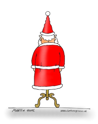 Cartoon: weihnacht mann staender kleiders (medium) by martin guhl tagged weihnacht,mann,staender,kleiderstaender,atrappe,nikolaus
