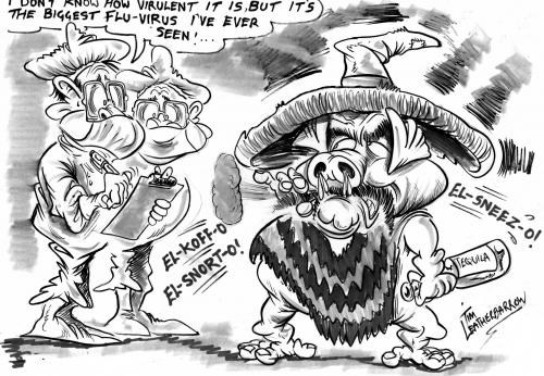 Swine Flu Cartoon. 40000+ Cartoons to laugh!