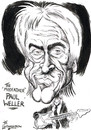 Cartoon: PAUL WELLER- THE MODFATHER (small) by Tim Leatherbarrow tagged paul,weller,jam,mods,modfather,music,guitar