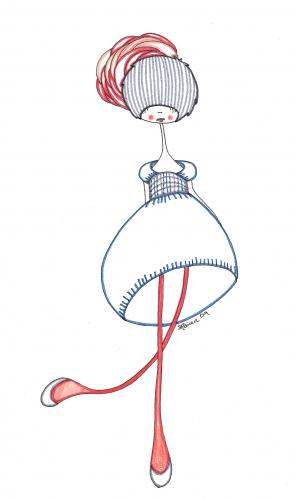 Cartoon: The dreamy dress (medium) by maicen tagged illustration,drawing, 