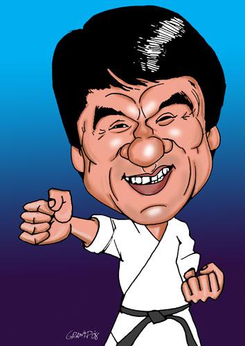 Jackie Chan By grant | Famous People Cartoon | TOONPOOL