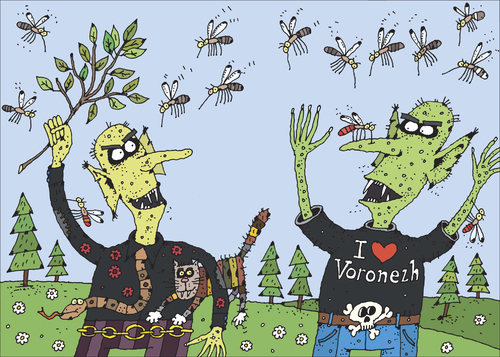 Cartoon: die Blutsauger (medium) by Sergei Belozerov tagged mücke,vampir,blutsauger