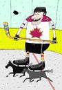 Cartoon: hockey jockey (small) by Sergei Belozerov tagged hockey horse ice canada