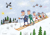 Cartoon: Skiwanderung (small) by Sergei Belozerov tagged ski,schi,wintersport,familie,winter,skiwanderung,haustiere